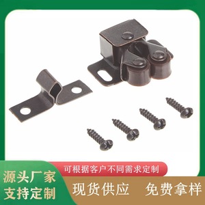 Antique Style Double Wheel Spring Door Latch Zinc Alloy <b>Wardrobe</b> Cabinet <b>Hardware</b> Gold Color - Product Image 5