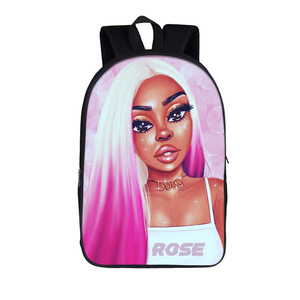 Imprimir <span class=keywords><strong>en</strong></span> la demanda de <span class=keywords><strong>trenzas</strong></span> hermosa Afro las niñas mochila lindo mochila para adolescentes mujeres adolescentes bolsas de la escuela - Product Image 5