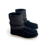 Bottes mi-mollet unisexe en cuir véritable imperméables grande taille pour homme, doublure épaisse en peau de mouton, semelle extérieure en caoutchouc, chaudes, collection hiver 2026
