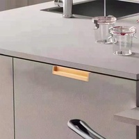 Poignée de placard dissimulée moderne en alliage d'aluminium pour meubles, portes d'armoires, tiroirs de commodes – Luxe et durabilité