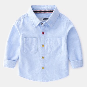 Chemises à manches longues décontractées noires unies pour garçons - Polyester/Coton Imperméables et coupe-vent Nouveau produit pour les distributeurs - Product Image 4