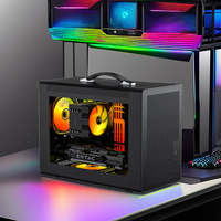 ZeroMaster P60 Aluminum Full Tower Mini ITX/M-ATX PC Case with USB 3.0 Type-C Interface Tempered Glass for Gaming Computers