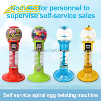 Distributeur automatique de capsules en spirale ACS à monnayeur pour bonbons, billes à mâcher et balles rebondissantes en plastique pour le jeu