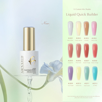 HEMA TPO Free BIAB Liquid Builder in a Bottle UV Gel Sans picotement thermique Gel d'extension d'ongles Soak Off Fournitures professionnelles pour ongles OEM