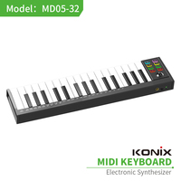 Keyboard Controller MIDI Konix MD05-32 Terbaru Harga Terjangkau, Organ Elektronik 32 Tuts, Keyboard Arranger MIDI