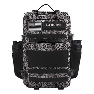 LAMGOYI 防水ポリエステルジッパー留め具付きトラベル刺繍フィットネススポーツパッチカモユニセックスカスタムタクティカルジムバックパック - Product Image 2