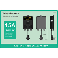 Régulateur de tension électronique automatique monophasé AC Konstar KAB15A-3F-15R-UCA 15A 50/60Hz avec LED de protection contre les surcharges et les sous-tensions