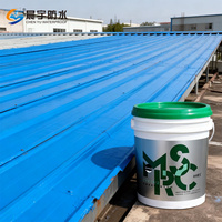 Peinture acrylique caoutchoutée imperméabilisante anti-corrosion bleu gris blanc, revêtement de toiture haute polymérisation pour toitures en béton et en métal