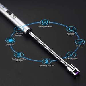 Pas de Feu Sans Flamme Usb Personnalisé Électrique Cuisine Briquet D'arc Sans Flamme 1.5-2 Heures 230*15*15mm FCC/CE/ROHS En Métal, métal <span class=keywords><strong>73</strong></span> ± 1g - Product Image 5