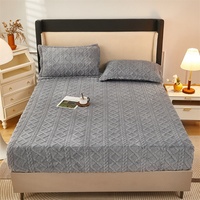 Ensembles de drap-housse de lit doux et respirant en peluche king size protecteur couvre-matelas d'hiver vente en gros