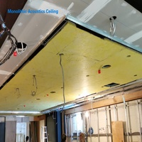 Peinture murale et de plafond insonorisante sans joint en laine minérale, revêtement écologique texturé absorbant le son pour la peinture et les arts domestiques