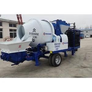Best Diesel Engine High Efficiency 30m3 Diesel Electric Concrete Pump With Mixer Pipes For Free