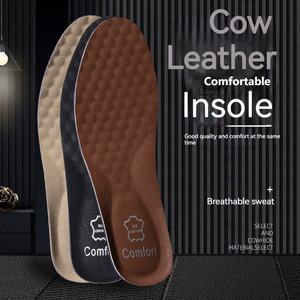 Semelles intérieures en <span class=keywords><strong>cuir</strong></span> pour le soutien de la voûte plantaire <span class=keywords><strong>Semelle</strong></span> <span class=keywords><strong>orthopédique</strong></span> pour la fasciite plantaire Coussinets pour chaussures en <span class=keywords><strong>cuir</strong></span> de vachette absorbant les chocs - Product Image 2