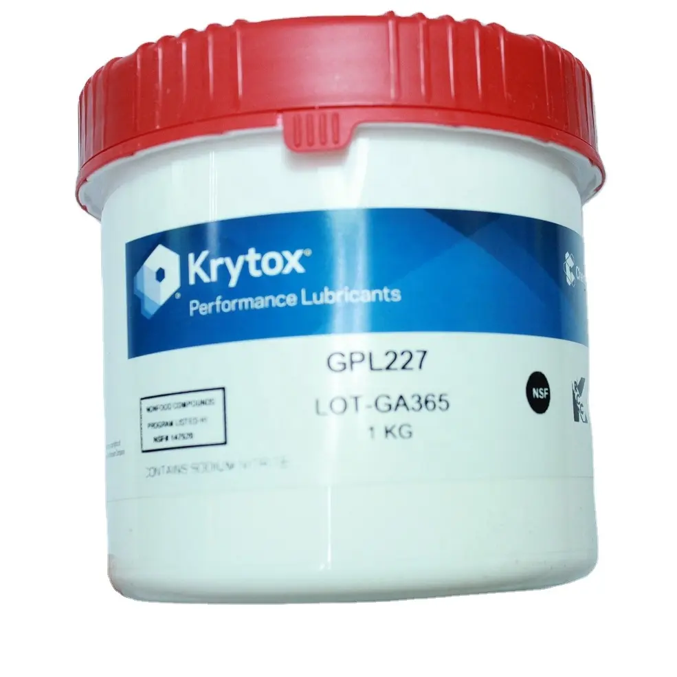 ARALDITE KPYTOX GPL227 LOT-GA365 1 كجم زيوت التشحيم من الأبيض التعبئة والتغليف النفط ل SMT انتقاء و مكان صناعة