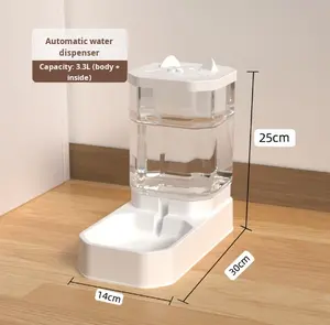 Büyük Boy 2'si 1 Arada Otomatik Evcil Hayvan Besleyici Su Sebili Büyük Kapasiteli Mama Saklama Kabı Kediler Köpekler Sızdırmaz Plastik Evcil Hayvan Malzemeleri - Product Image 5