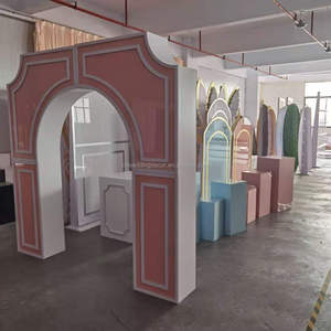 LISCIO styling MATRIMONIO ispirazione acrilico sfondo <span class=keywords><strong>rosa</strong></span> forma Ad Arco decorazione sfondo - Product Image 1