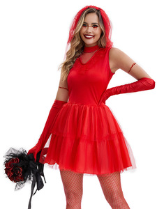 Nuevo Disfraz de Fantasma de la Novia del Mundo Subterráneo para Halloween 2026, Disfraz de Fantasma Femenino, Vestido de Novia, Vestido Rojo para Actuación en Escenario - Product Image 3