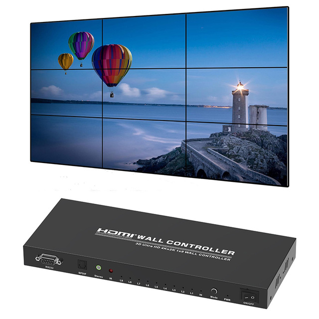 3x3 1x5 1x7 3x4 Video Wall Controller 2K 4K 8K TV HDMI TV Wall Processor Video Wall Controller