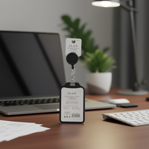 Porta Carte d'Identità Estensibile ILAN 70x100mm Nero Opaco - Product Image 2