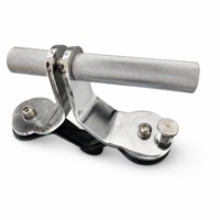 Barre de traction dorsale avec poignées rotatives réglables à 360 degrés, en acier inoxydable moleté, accessoire pour machine à câble, équipement de fitness pour salle de sport