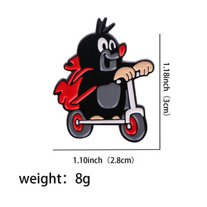 Broches et épingles en émail « Le Petit Marmot » pour femmes, badges mignons, épingles de revers pour sac à dos, bijoux de mode, accessoires vestimentaires, cadeau - Product Image 2