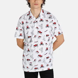 Camiseta con estampado floral personalizado para hombre, Camiseta ajustada de manga corta con cuello vuelto, polo de Golf, novedad de verano