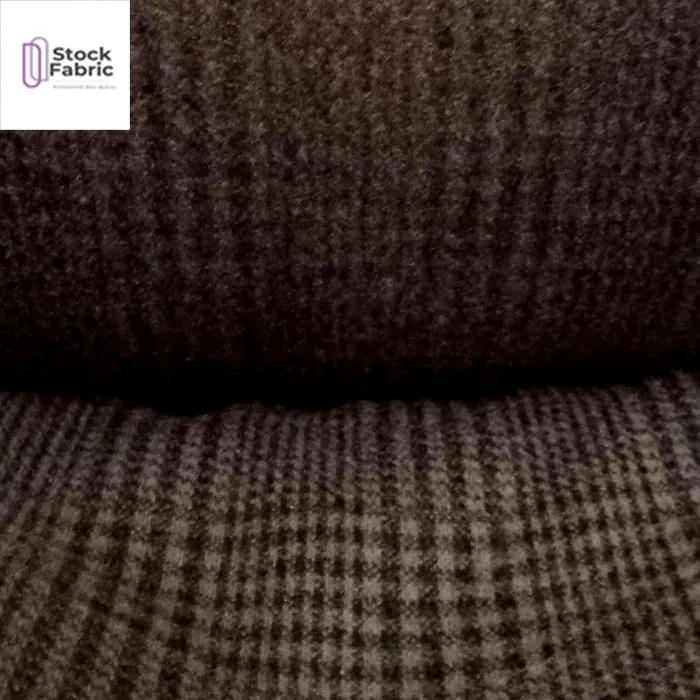 High Quality hot selling wool Tweed mixed check fabric stock lots for garment