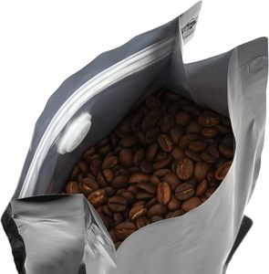 Tùy chỉnh in bán buôn Nắp kéo phẳng phía dưới gusset đứng lên cà phê dây kéo túi bao bì túi có van - Product Image 5