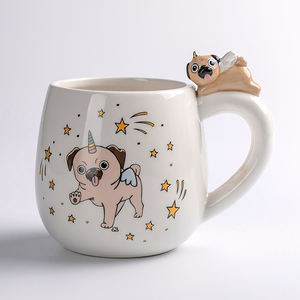 <strong>Pug</strong> Dog <strong>Mug</strong> 3D Puppy Dog Ceramic Coffee <strong>Mug</strong> Tea Cup - Product Image 1