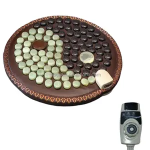 Akupressur 45 cm Tourmaline Jade Stein Runder Stuhlmatte mit ferninfraroter Therapie zur Beseitigung von Spannung Gesundheitsprodukte