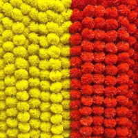 Vente en gros de guirlande de fleurs de souci Diwali guirlande de soucis artificiels à longs brins pour décoration de mariage Pooja indienne
