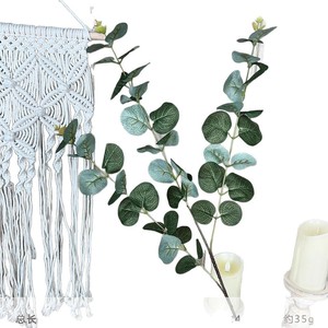 Branche d'eucalyptus artificielle de style européen, 30 cm-100 cm, en plastique, décoration d'intérieur, arrangement de mariage - Product Image 5