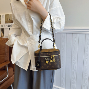 Cao cấp của phụ nữ thời trang mô hình hình học treo túi xách Polyester Bền lót với dây kéo đóng cửa và hai dây đai - Product Image 4