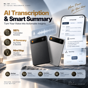 <span class=keywords><strong>Registratore</strong></span> <span class=keywords><strong>di</strong></span> <span class=keywords><strong>Chiamate</strong></span> Magnetico Note Lite Slim con Trascrizione AI, 40 Ore <span class=keywords><strong>di</strong></span> Registrazione per MP3/WAV con USB Type-C 5.3 - Product Image 3