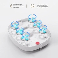 Appareil de massage des pieds portable, seau de trempage à bulles pliable, machine de massage des pieds électrique automatique à rouleaux