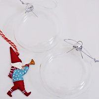 Boules de verre 8CM/10CM Boule de mémoire de mariage Boules d'ornement de Noël Événement Anniversaire DIY Message Décorations de fête de Noël