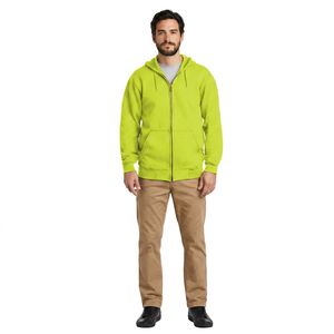 Precios económicos, sudaderas con capucha personalizadas para hombre, tallas grandes, con cremallera, logotipo personalizado, felpa francesa gruesa, sudaderas extragrandes para hombre - Product Image 1