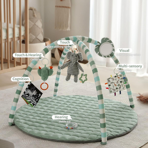 <span class=keywords><strong>Tapis</strong></span> <span class=keywords><strong>de</strong></span> gymnastique pour bébé avec 6 jouets détachables pour le développement <span class=keywords><strong>de</strong></span> la <span class=keywords><strong>motricité</strong></span>, lit en coton doux pour les activités <span class=keywords><strong>de</strong></span> bébé - Product Image 3