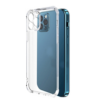 Coque de téléphone en TPU épaisse antichoc en gros pour iPhone 16 15 14 13 12 11 8 7 Plus Pro Xs Max avec protection d'objectif