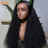 Peluca de Cabello Humano Rizado Birmano Peruano Virgen con Cutícula Alineada, Pelucas Rizadas Profundas, Peluca Frontal de Encaje HD Vietnamita al por Mayor