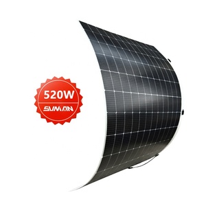 Panneaux solaires flexibles certifiés Sunman Earc 500w 520w, panneaux solaires flexibles monocristallins fins personnalisés pour la maison SMF520J-12X12UW 520w Fle - Product Image 2
