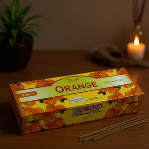 Tulasi Orange Incense Sticks Dual Display Pack 6 Packs Per Box - Product Image 3