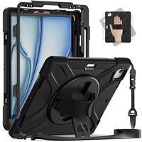 Housse de tablette antichoc rigide élégante pour iPad Pro 12.9 2018 2020/2021/2022/ Air 13 2024/iPad Air 13 2025 M3 360 étui rotatif