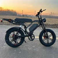 Vélo de montagne électrique à pneus larges 20 pouces, batterie lithium-ion 48V, moteur sans balais 1000W, vélo électrique tout-terrain pour adultes, deux roues