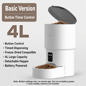 Distributeur automatique intelligent pour animaux de compagnie avec contrôle WiFi, stockage de nourriture en plastique de 4 L, alimentation à distance étanche pour chats et chiens - Product Image 6