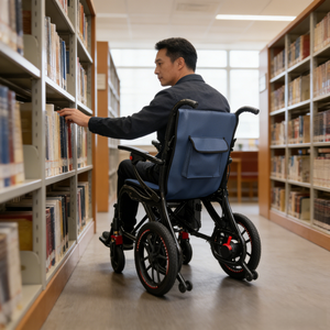 Silla de Ruedas Eléctrica Ligera de Fibra de Carbono, 12.5 kg Peso Bruto (sin batería) y Asiento de Cuero Confortable - Product Image 1