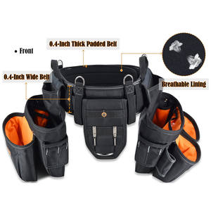 Professional Heavy-Duty Comfort Rig Leather Waist Belt Custom Electrical Tool <b>Suspenders</b> with Waterproof Feature for Carpenters - Product Image 2