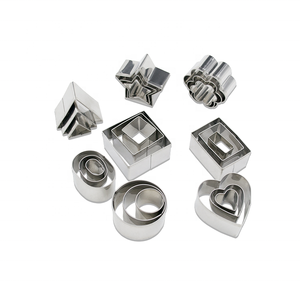 Ensemble de 12 <span class=keywords><strong>emporte</strong></span>-pièces en acier inoxydable personnalisés, écologiques, pour la pâtisserie, moule à gâteau, outil à biscuits, ustensiles de cuisine - Product Image 2