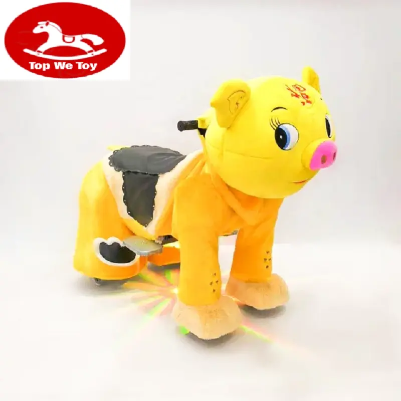 Kids Electric battery operate spotlight animal scooters motorized plush riding animals cars for 10 year olds