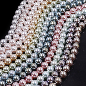 Cuentas de perlas Aurora con efecto arcoíris, precio de fábrica, cuentas sueltas de perlas de cristal de <span class=keywords><strong>8mm</strong></span> de alta calidad para la fabricación de joyas - Product Image 4